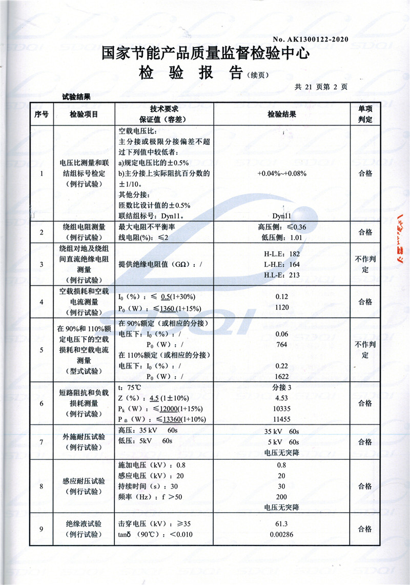 高低压试验报告-S11-1250庐江庐江庐江油浸式变压器-2.jpg